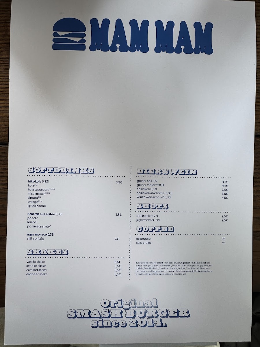 Mam-Mam Burger Photo Menu 3