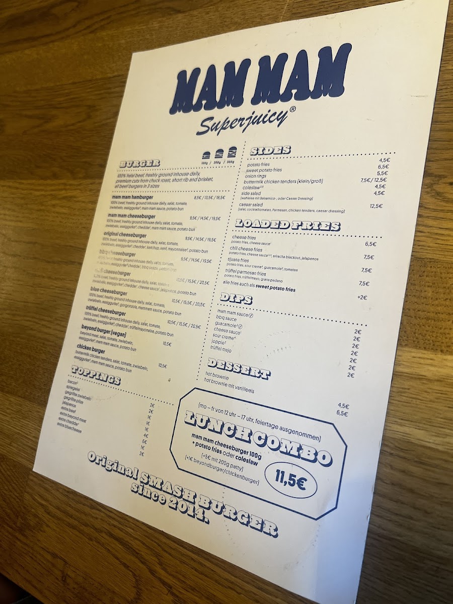 Mam-Mam Burger Photo Menu 6