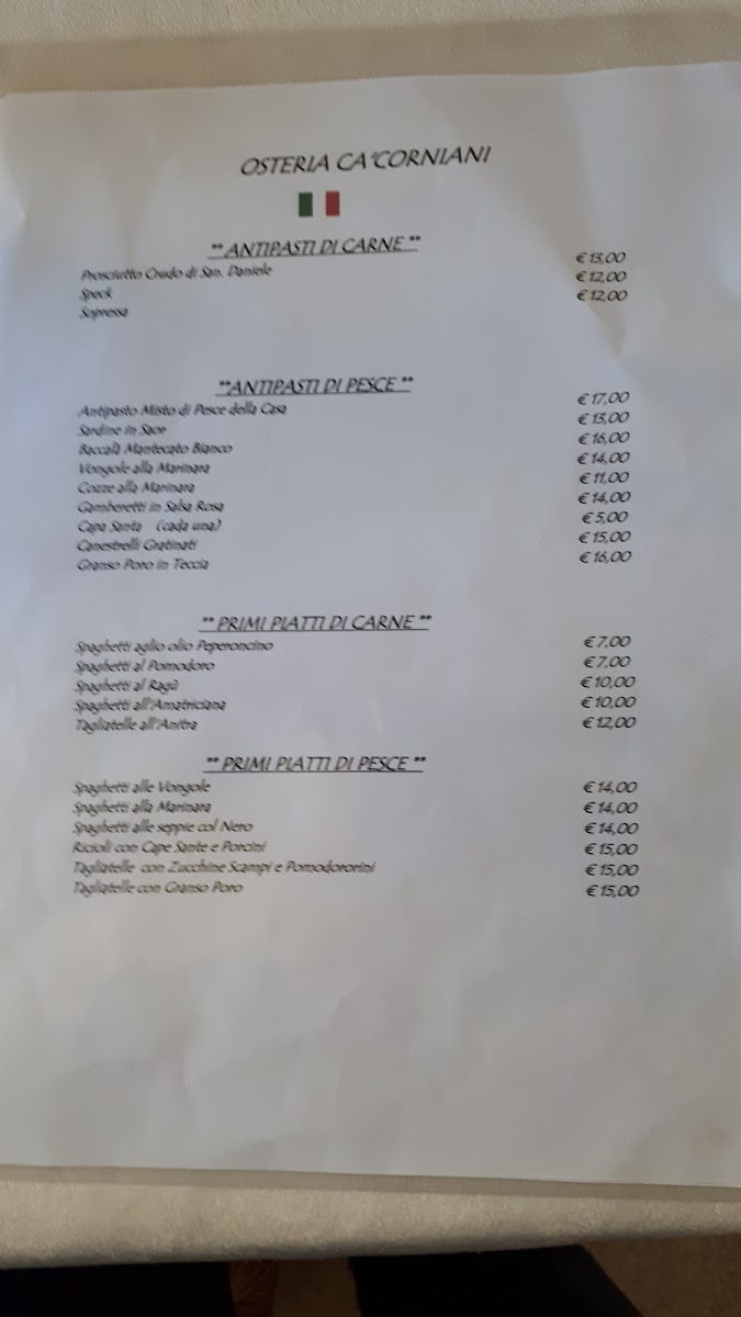 Osteria Ca'Corniani Photo Menu 7