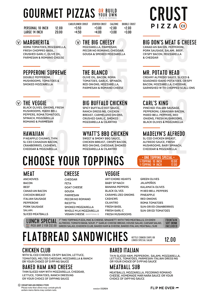 Crust Pizza Co. - Hedwig Village (Memorial) Photo Menu 2