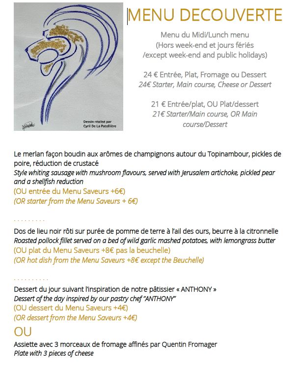 Le Lion D'Or Photo Menu 1