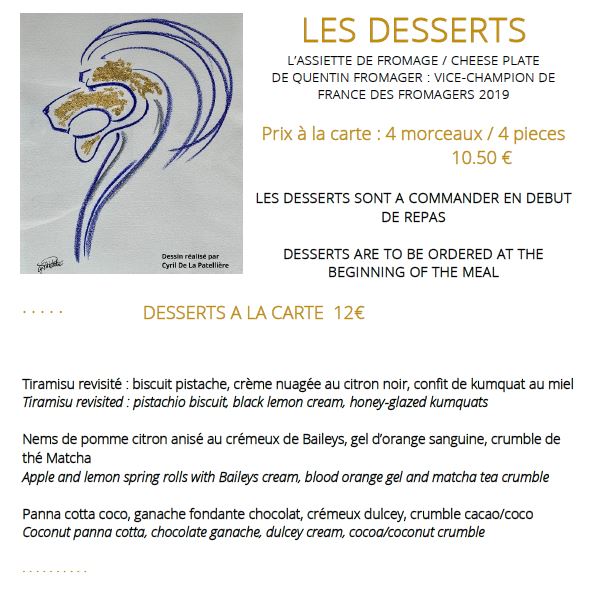 Le Lion D'Or Photo Menu 2