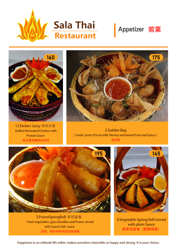 Sala Thai Art Gallery and Restaurant Photo Menu 6