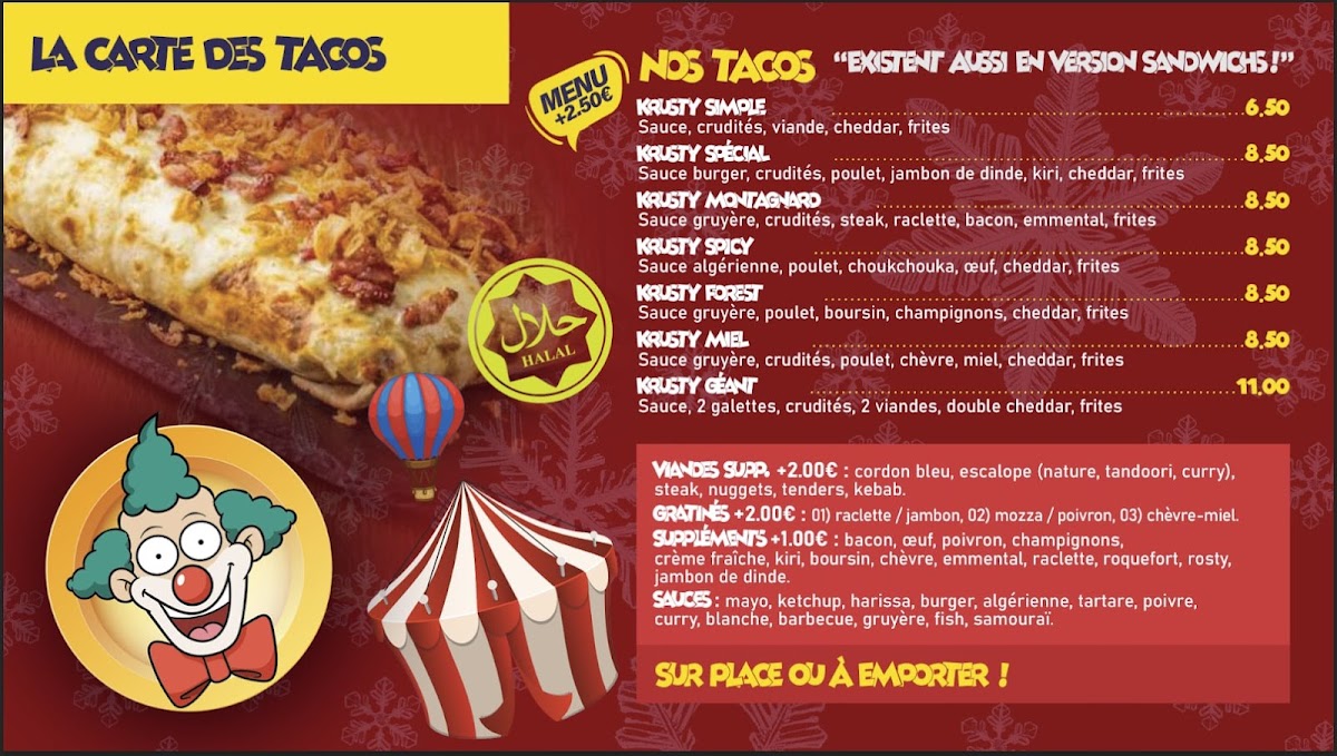 The Krusty burger Photo Menu 3