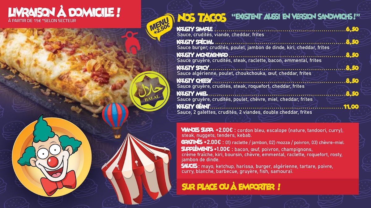 The Krusty burger Photo Menu 4