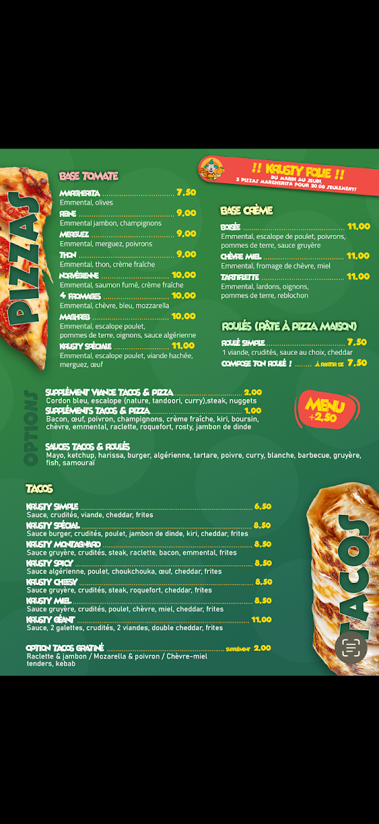 The Krusty burger Photo Menu 6