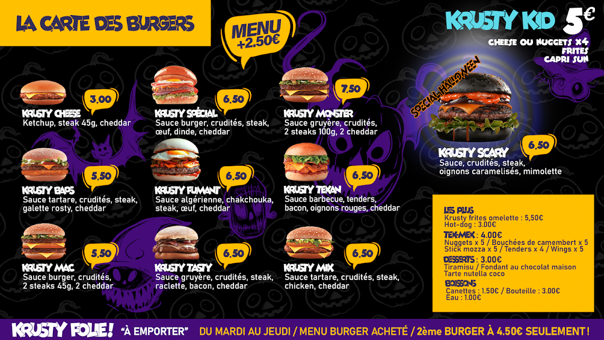 The Krusty burger Photo Menu 8
