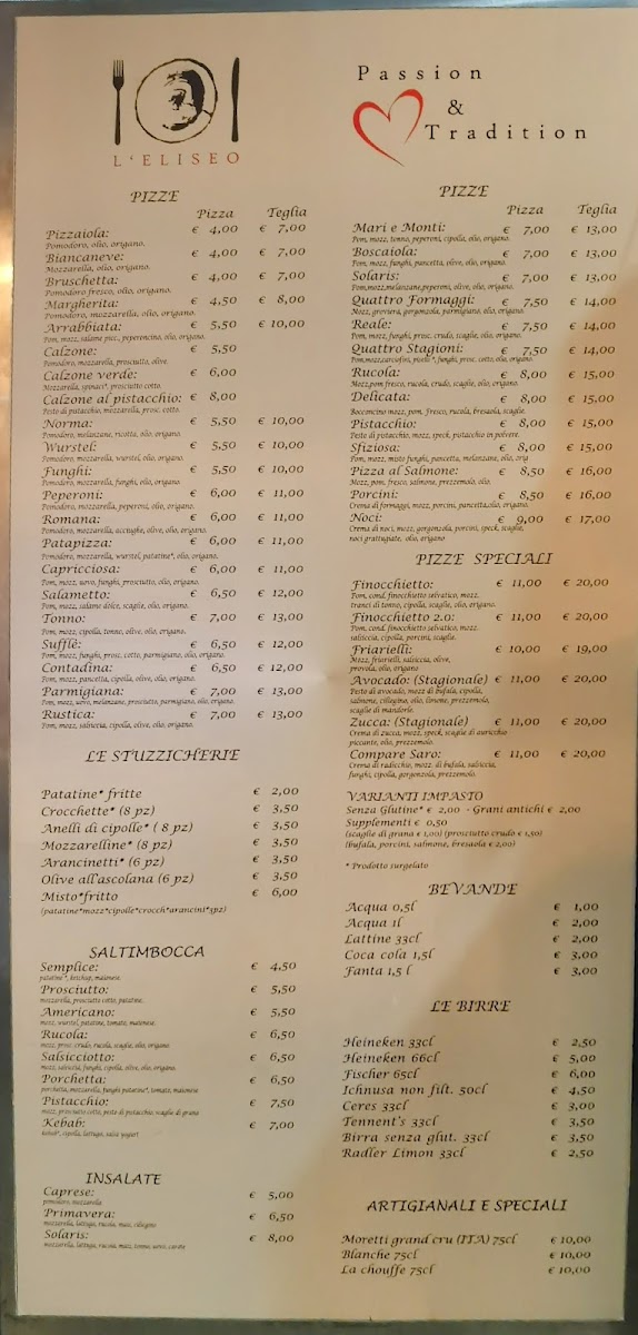 L'Eliseo Photo Menu 1