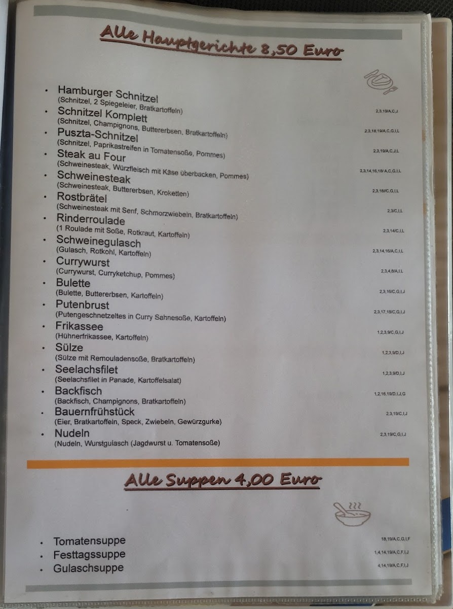 'Zur Klappermühle' Magdeburg Photo Menu 1