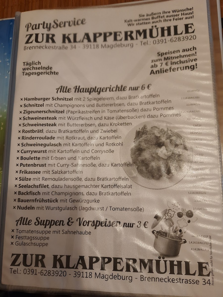 'Zur Klappermühle' Magdeburg Photo Menu 8
