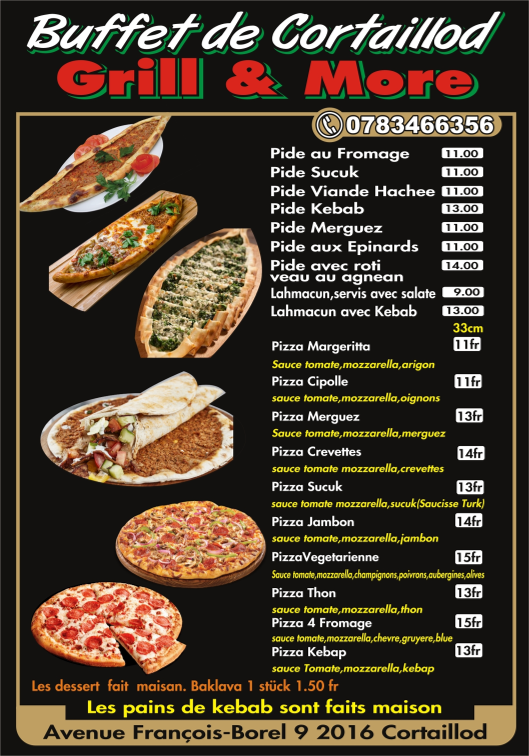 Buffet de cortaillod Grill&More Photo Menu 1