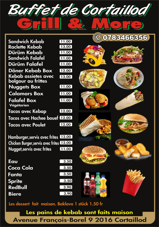 Buffet de cortaillod Grill&More Photo Menu 2