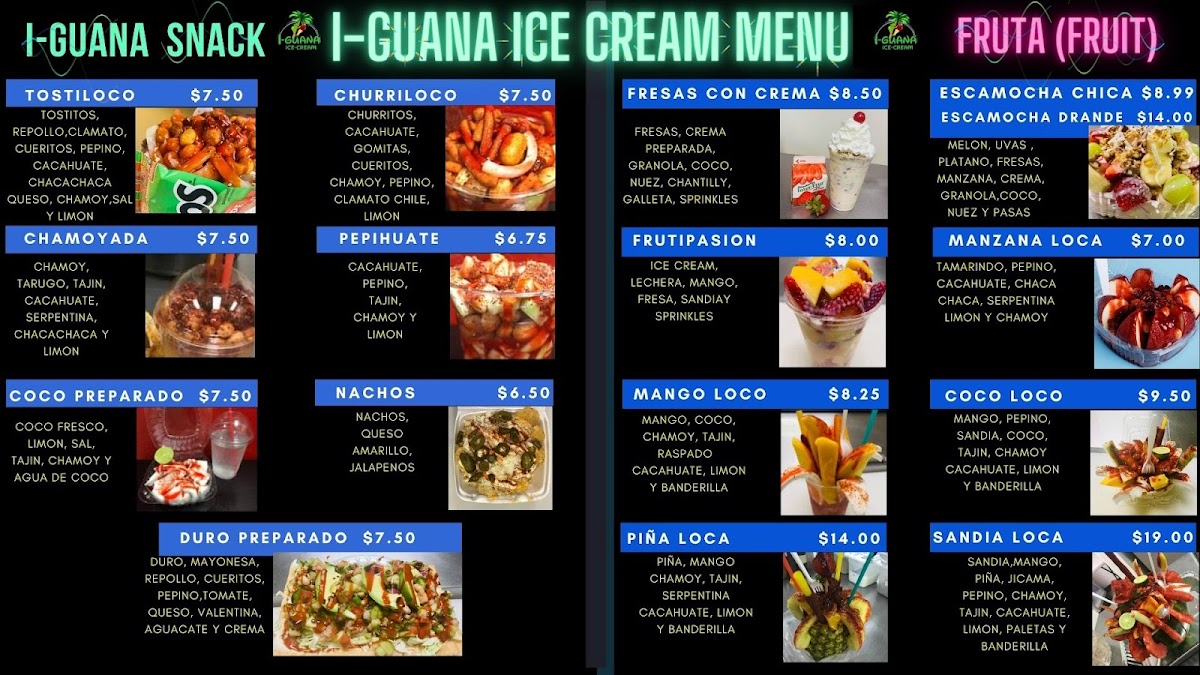 I-Guana Ice Cream Photo Menu 2