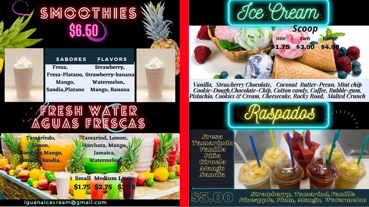 I-Guana Ice Cream Photo Menu 3
