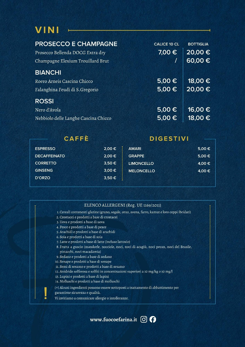 Fuoco & Farina Photo Menu 1
