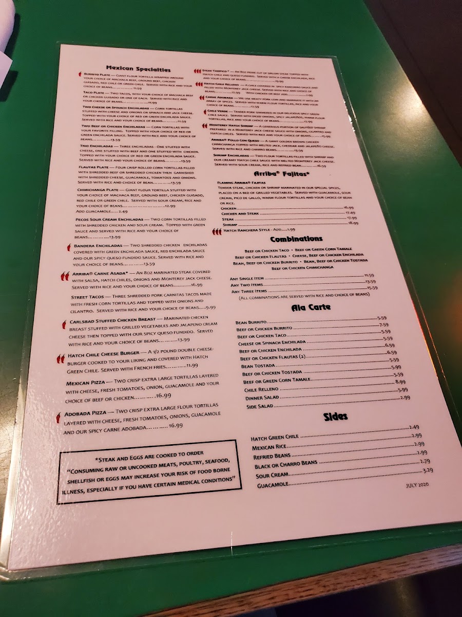 Arriba Mexican Grill Photo Menu 1