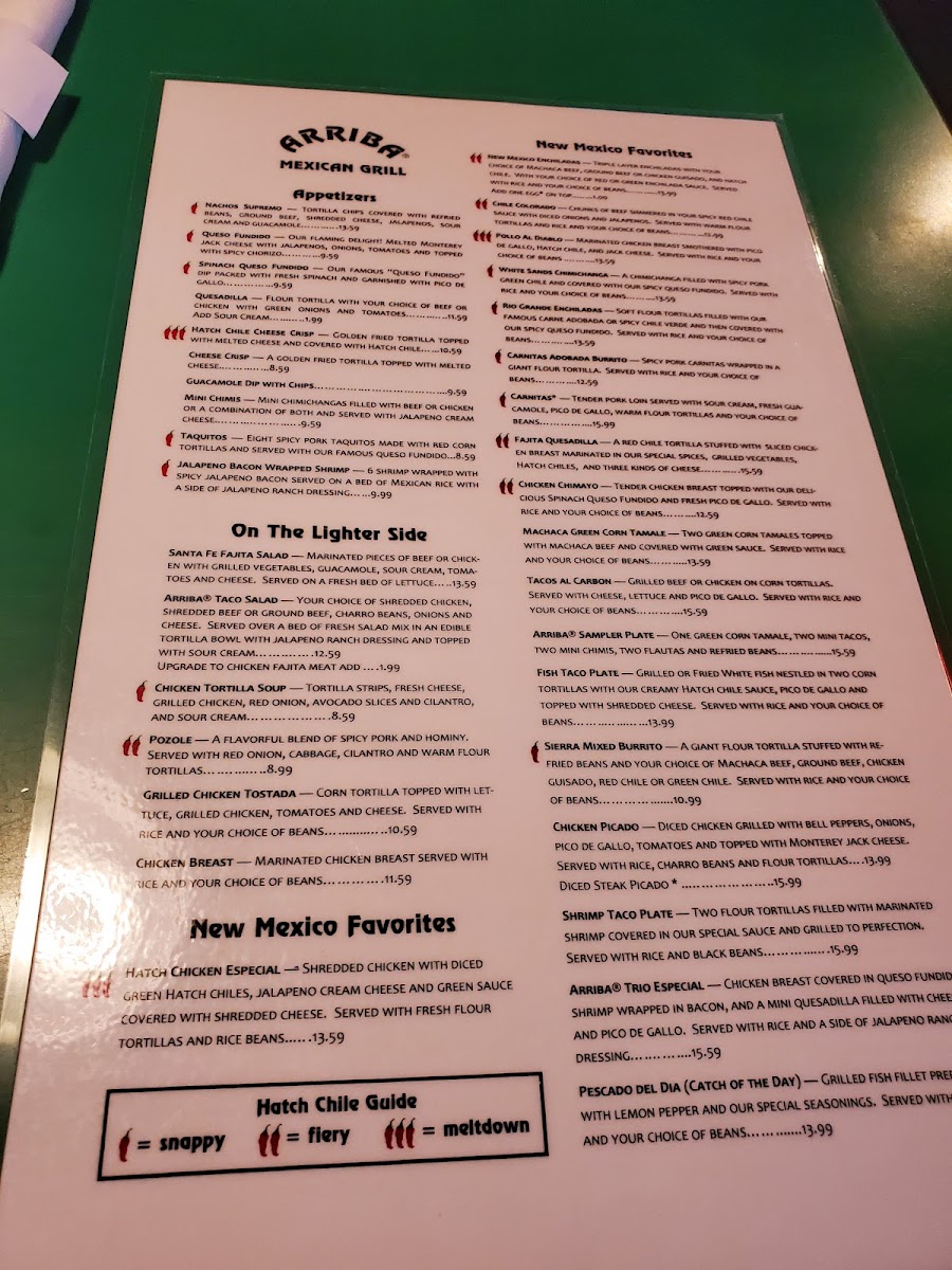 Arriba Mexican Grill Photo Menu 2