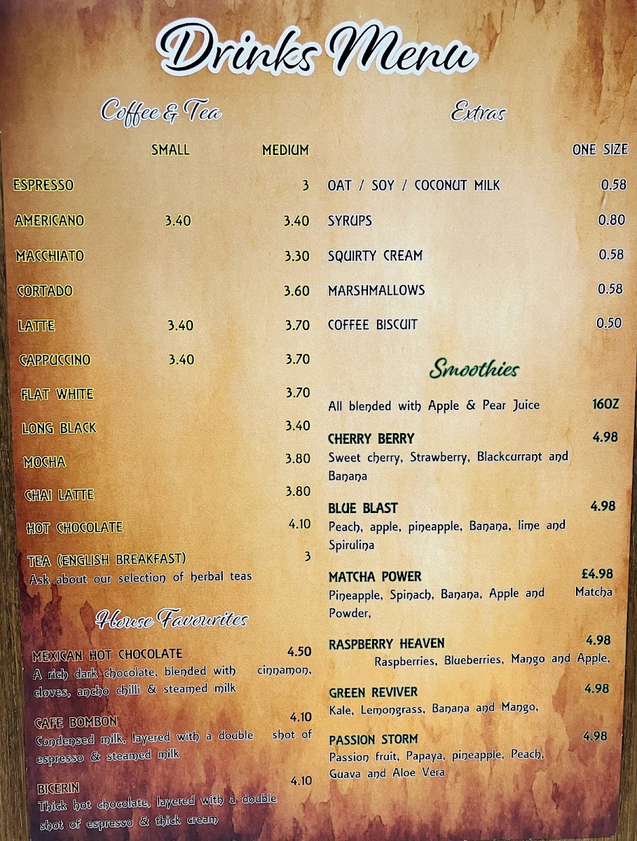 Teajuanas Cafe Photo Menu 2