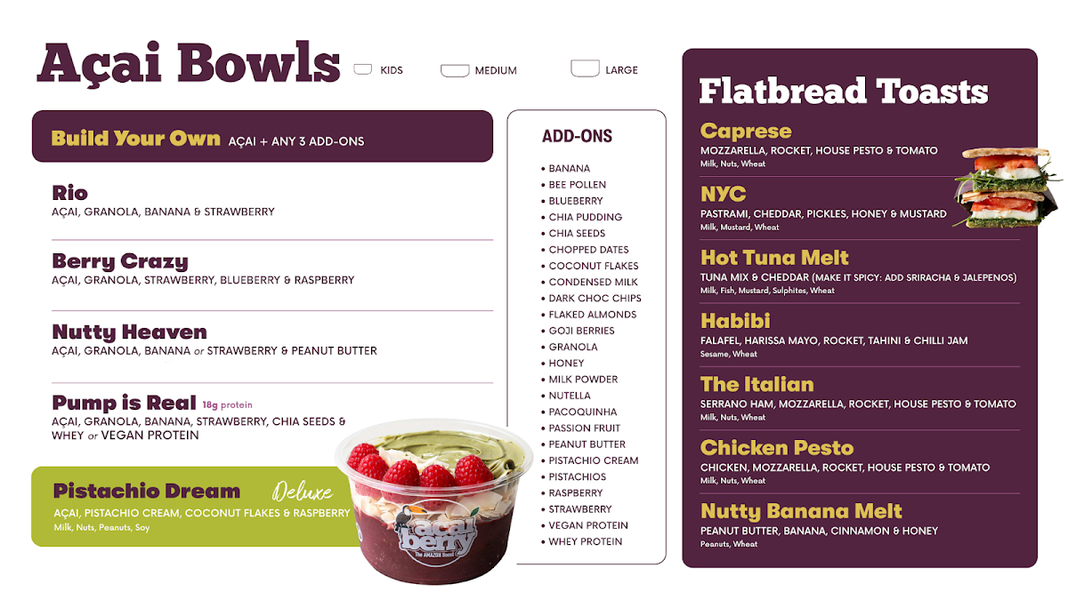 Acai Berry Photo Menu 1