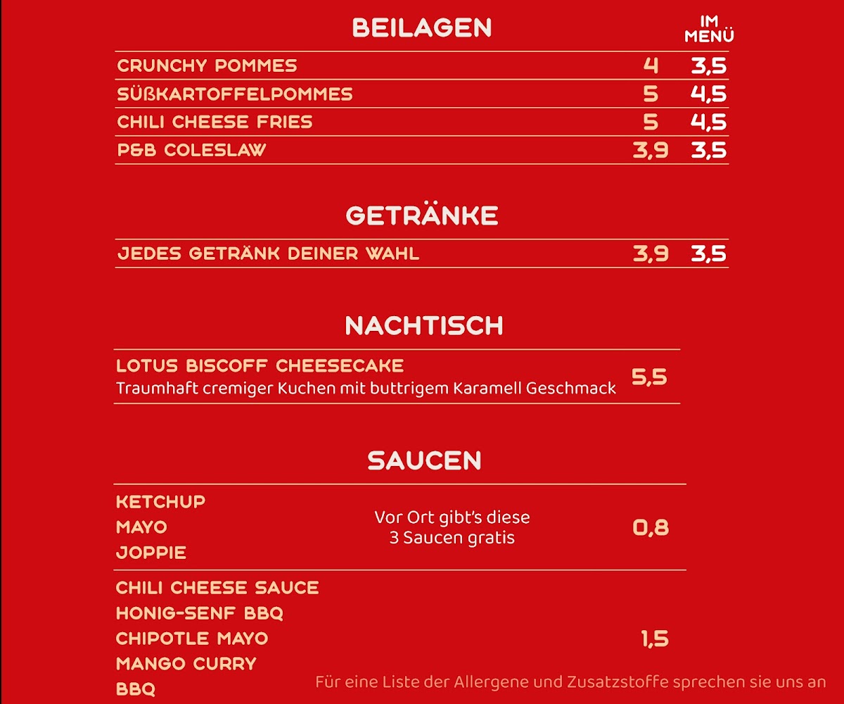 Patties & Berries - Burger Restaurant - Moers Photo Menu 2