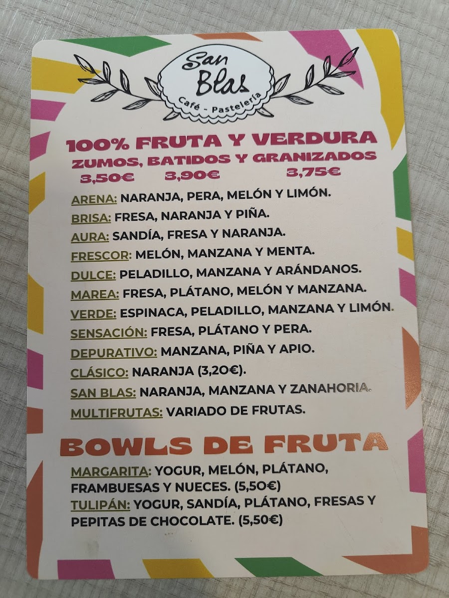 Café Pastelería San Blas Photo Menu 2