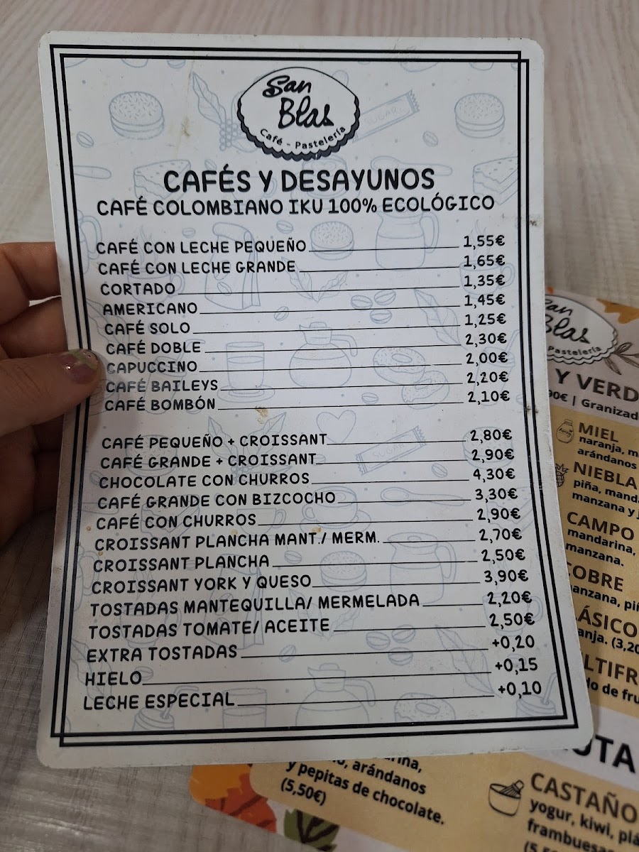 Café Pastelería San Blas Photo Menu 4