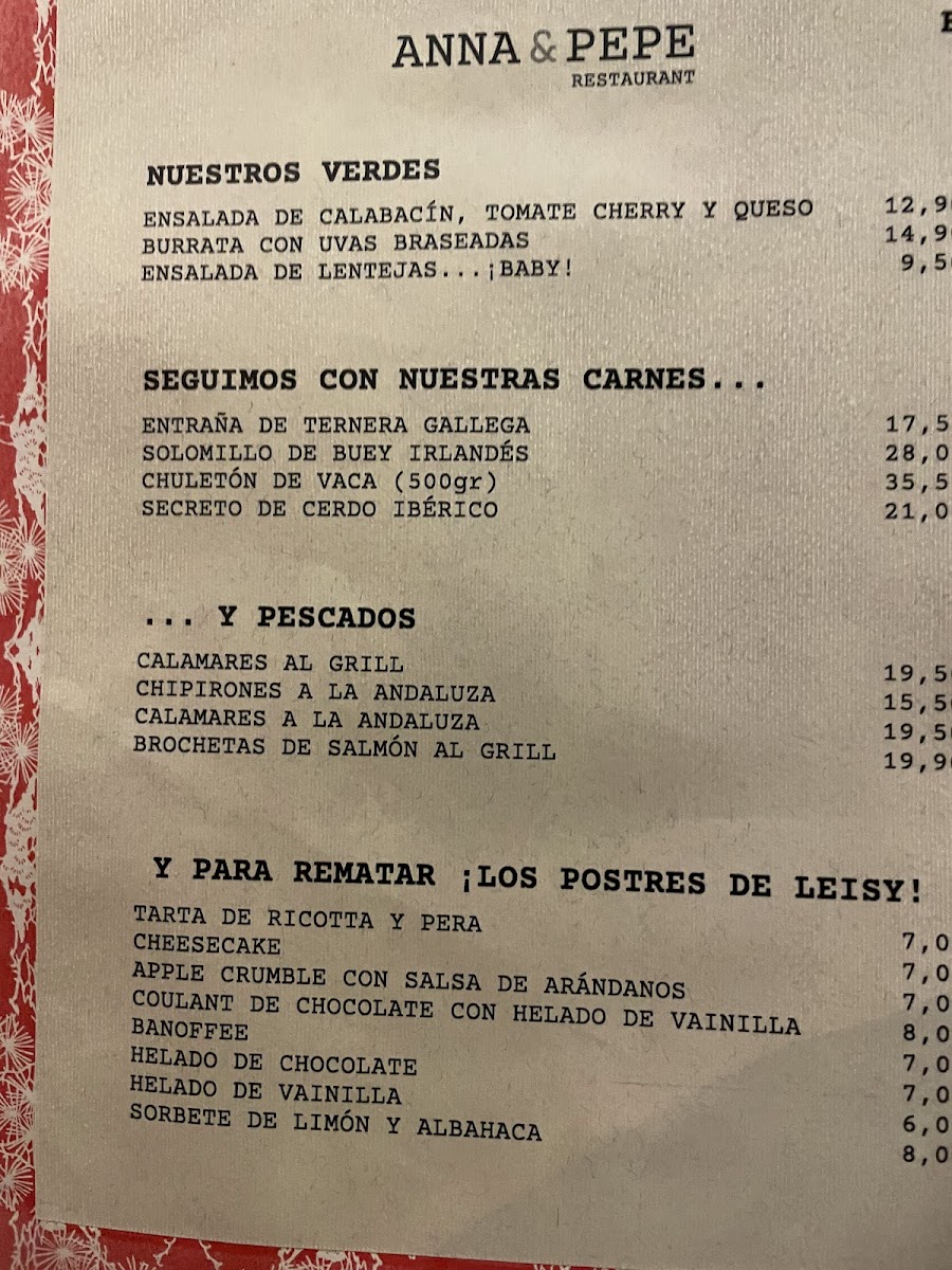A&P Restaurant Photo Menu 2