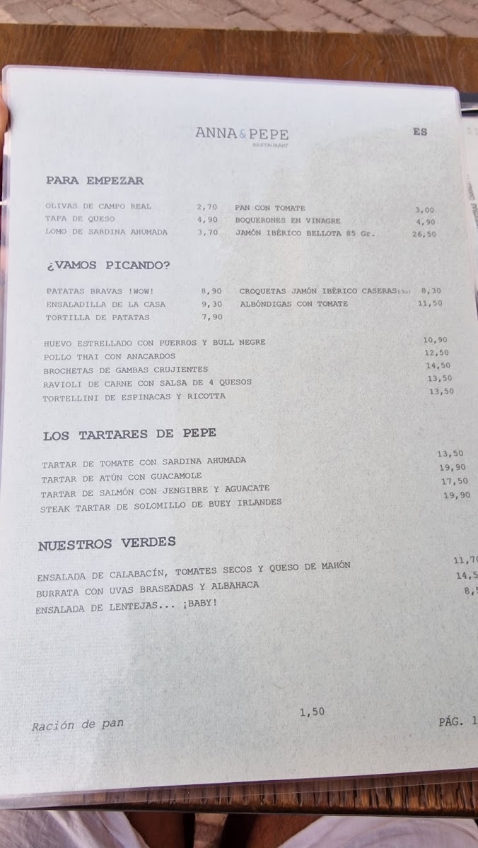 A&P Restaurant Photo Menu 6