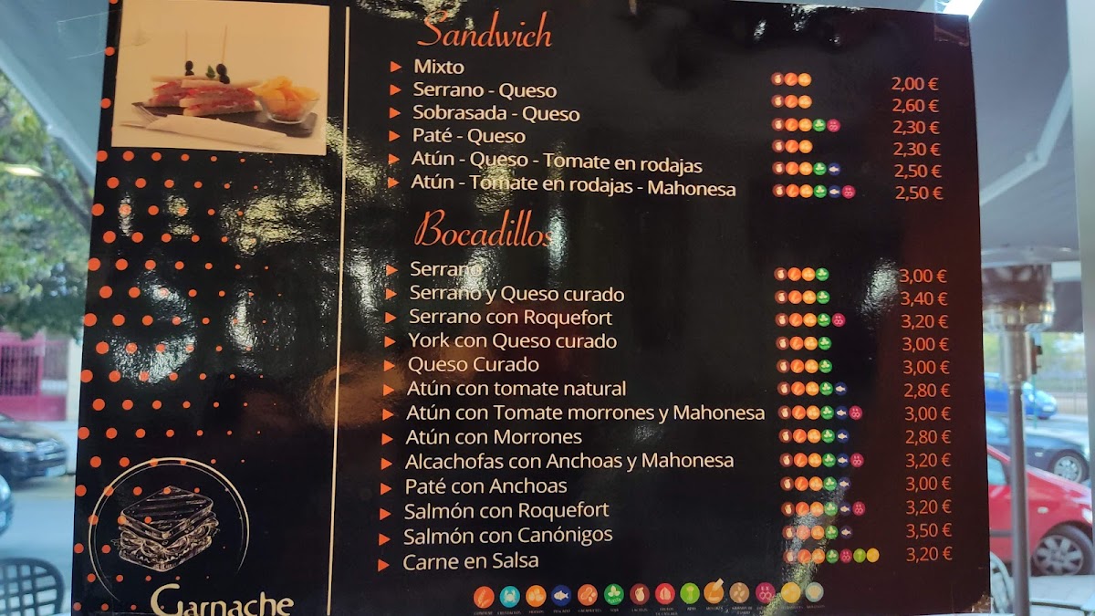 Garnache Photo Menu 3
