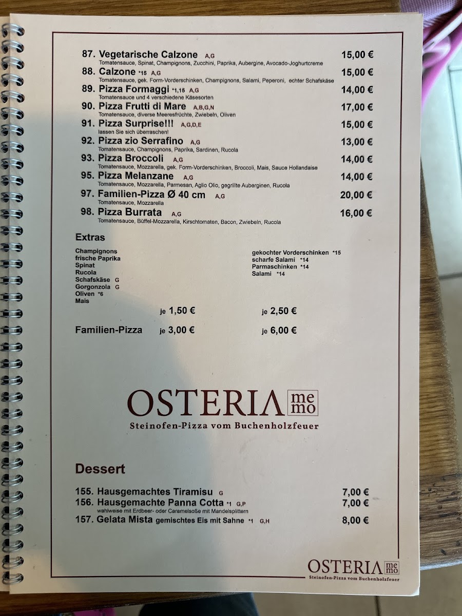 Osteria memo Photo Menu 1