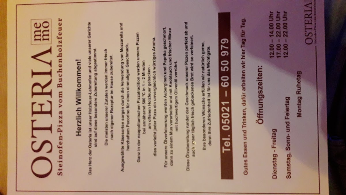 Osteria memo Photo Menu 10