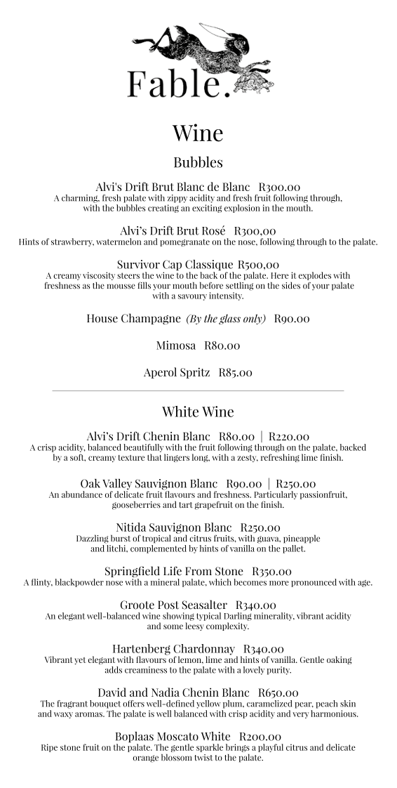 Midlands Fable Taproom Photo Menu 3
