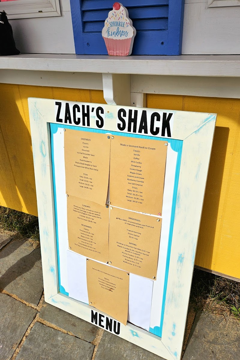 Zach's Shack Photo Menu 1