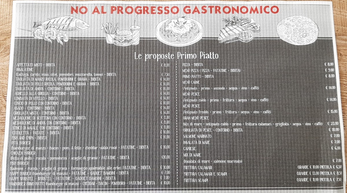 Primo Piatto - No al progresso gastronomico Photo Menu 7