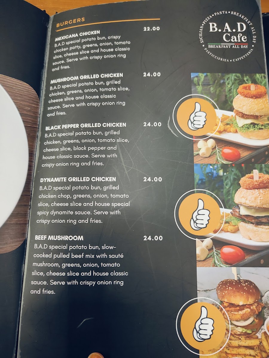 B.A.D Cafe Photo Menu 1