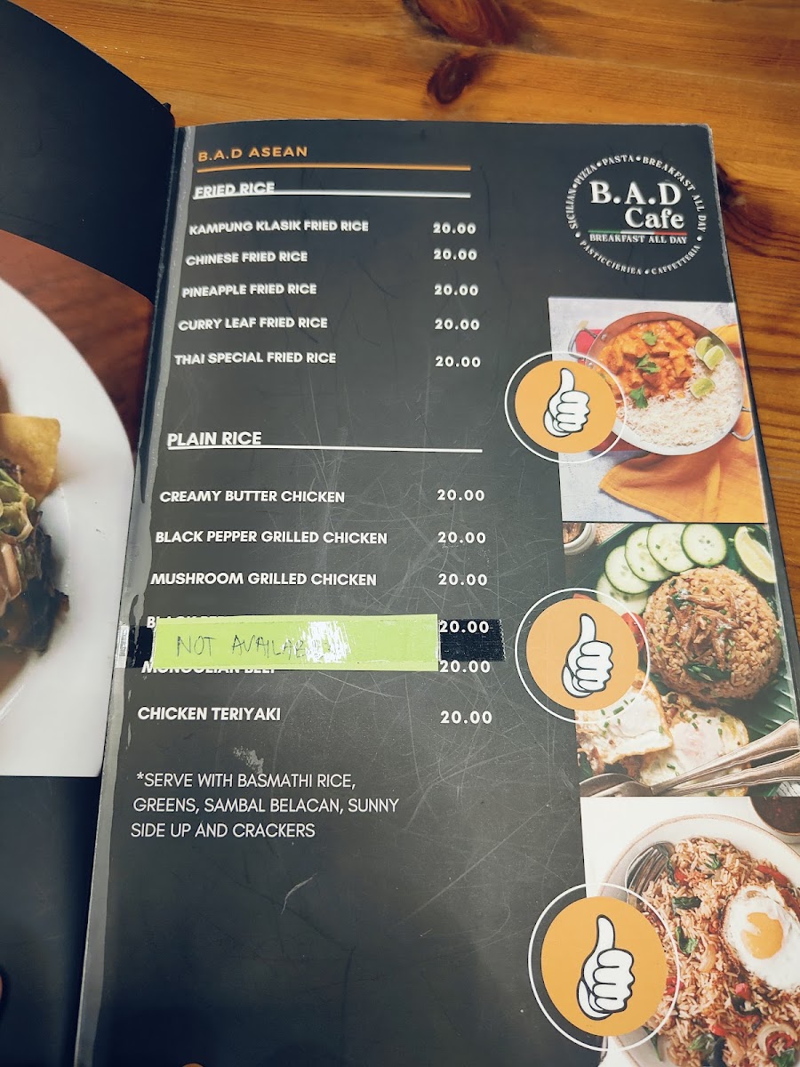 B.A.D Cafe Photo Menu 2