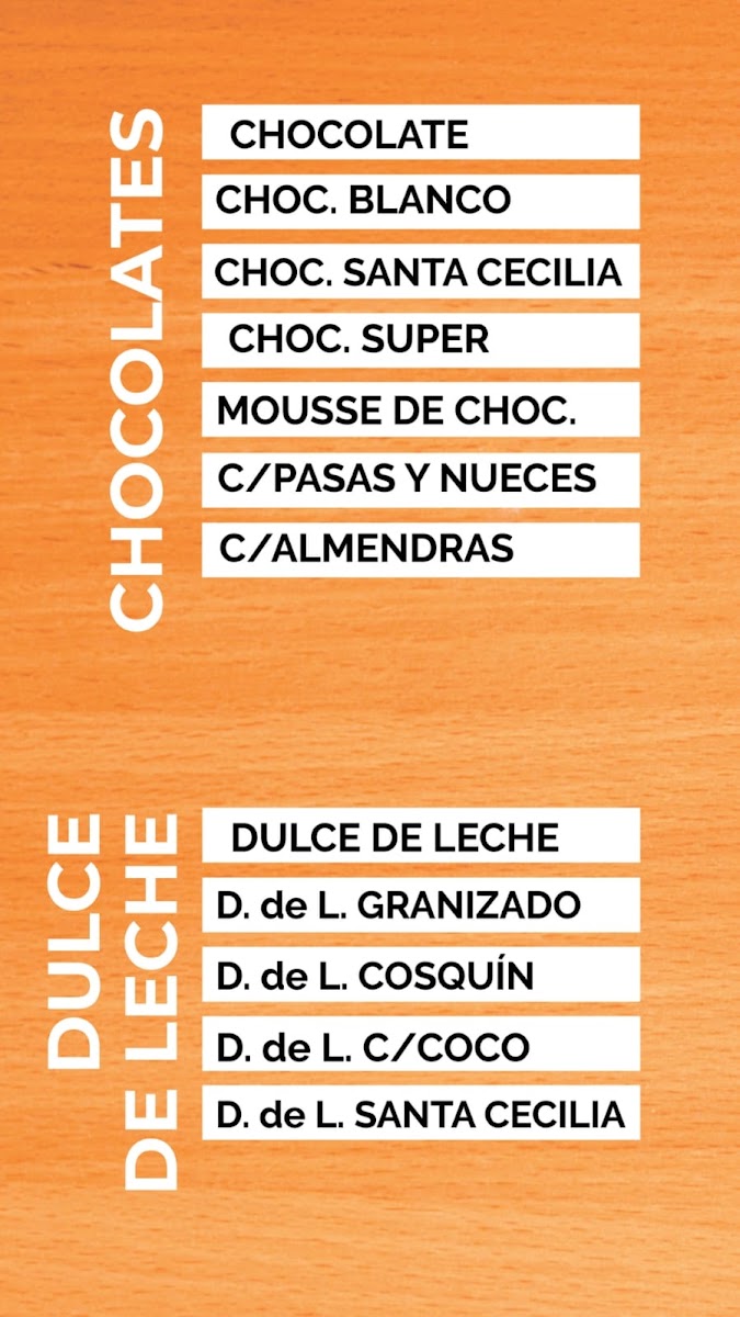 Heladeria Santa Cecilia Photo Menu 2