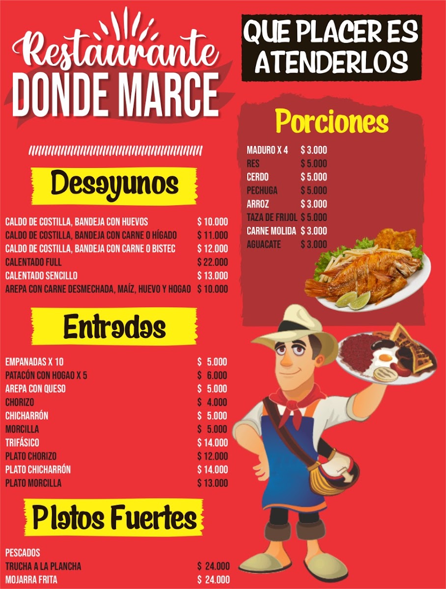 Restaurante donde Marce Photo Menu 1