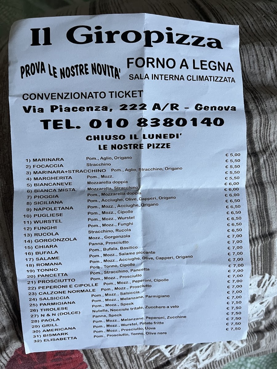 Pizzeria Il Giropizza ex Il Glicine Photo Menu 2