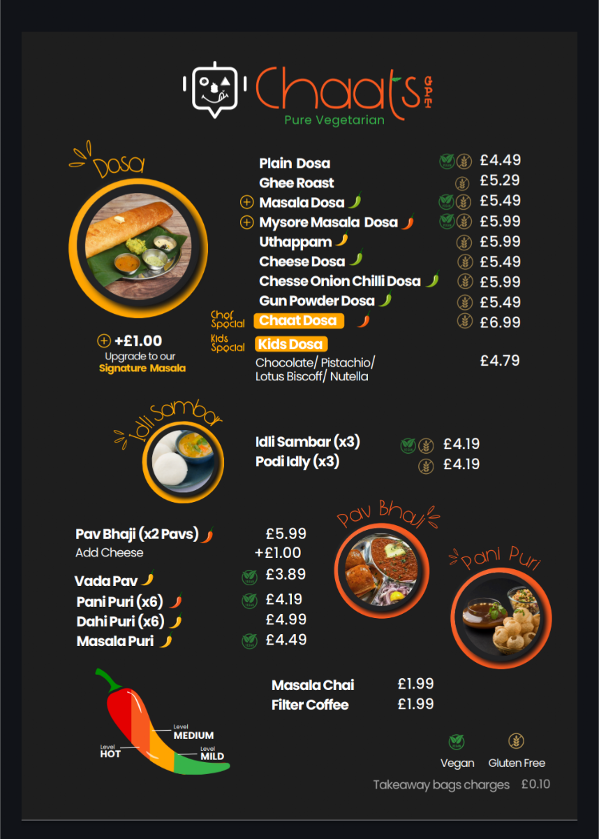 Indian Street Food Corner- Chaats GPT Photo Menu 1