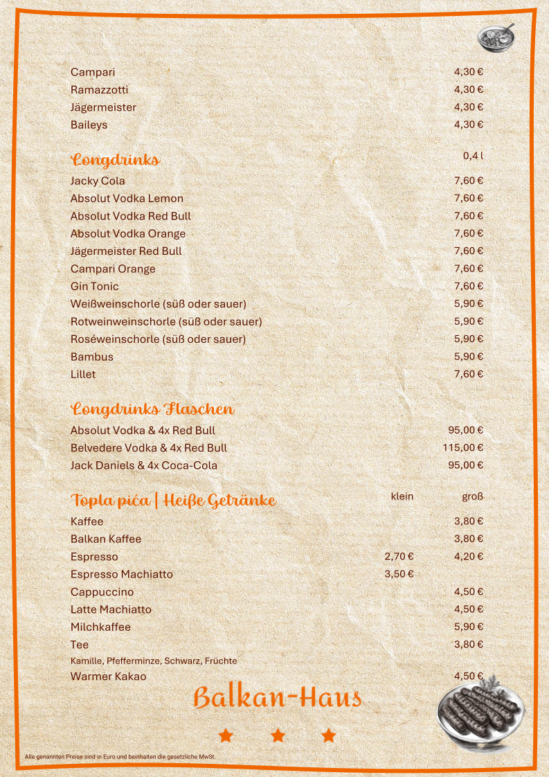 Balkan-Haus Deizisau Photo Menu 1