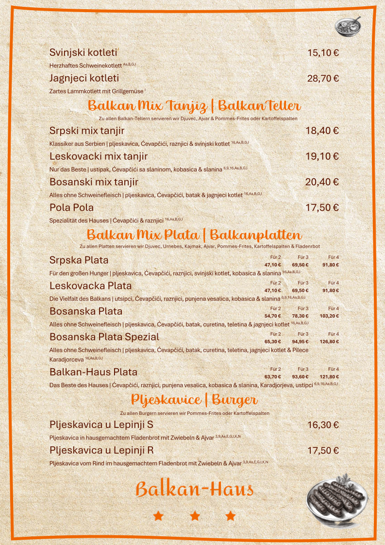 Balkan-Haus Deizisau Photo Menu 3