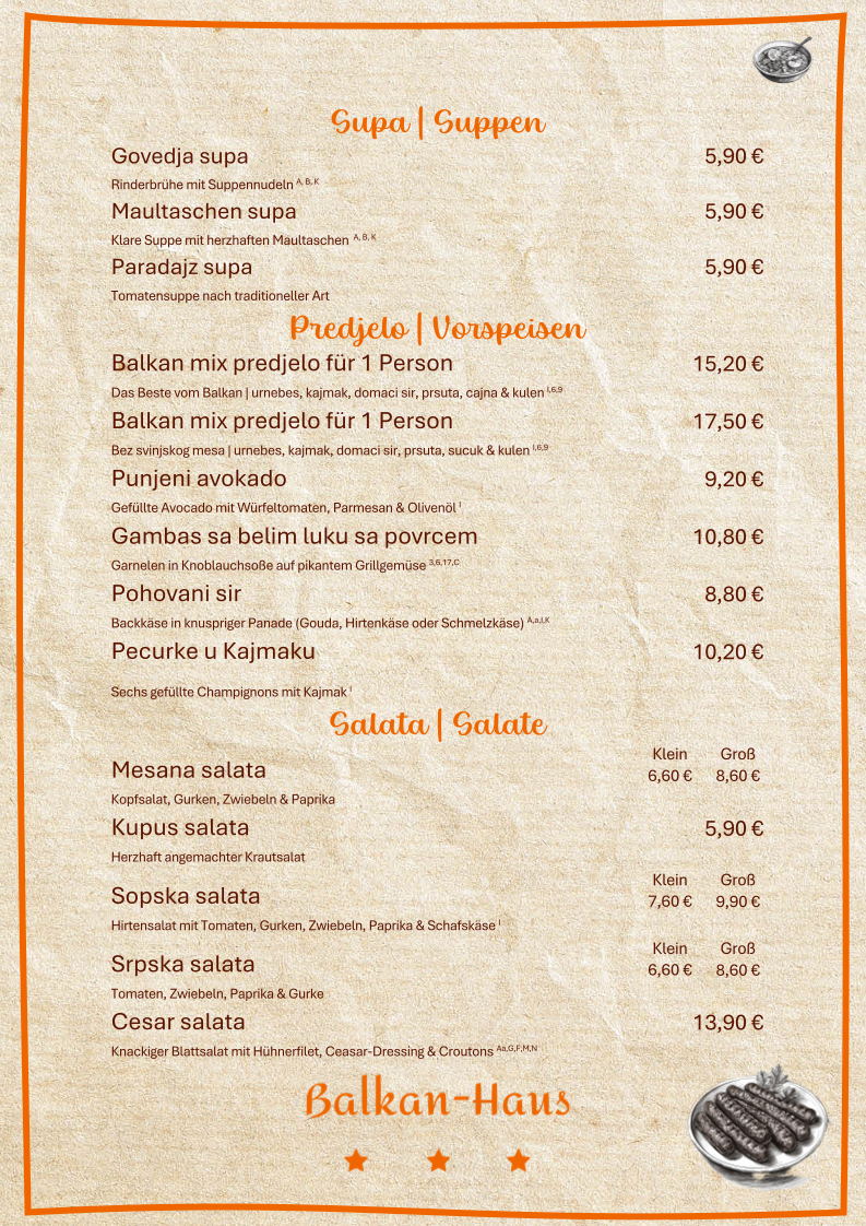 Balkan-Haus Deizisau Photo Menu 4