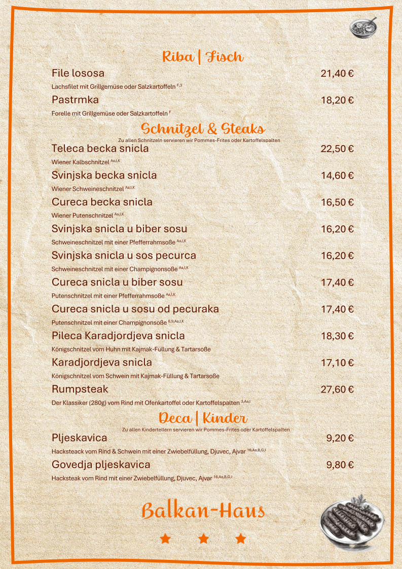 Balkan-Haus Deizisau Photo Menu 5