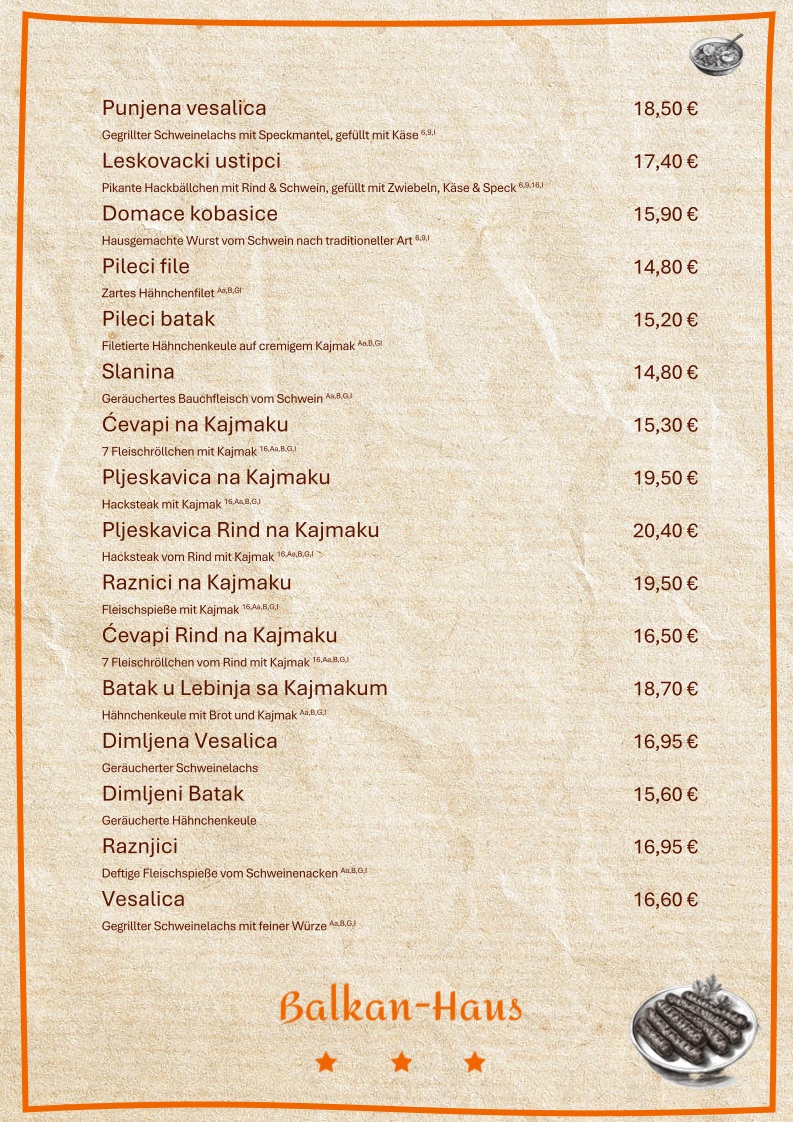 Balkan-Haus Deizisau Photo Menu 9
