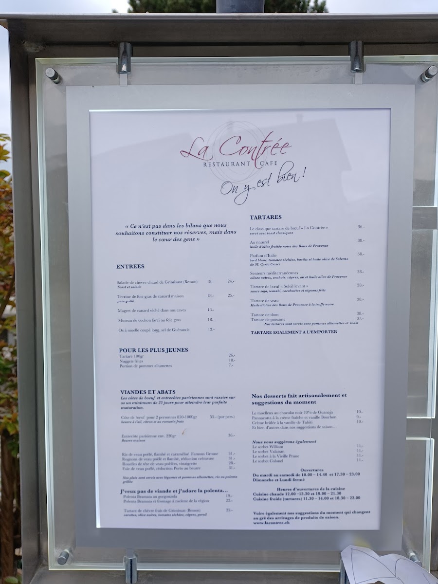 La Contrée Restaurant Photo Menu 5