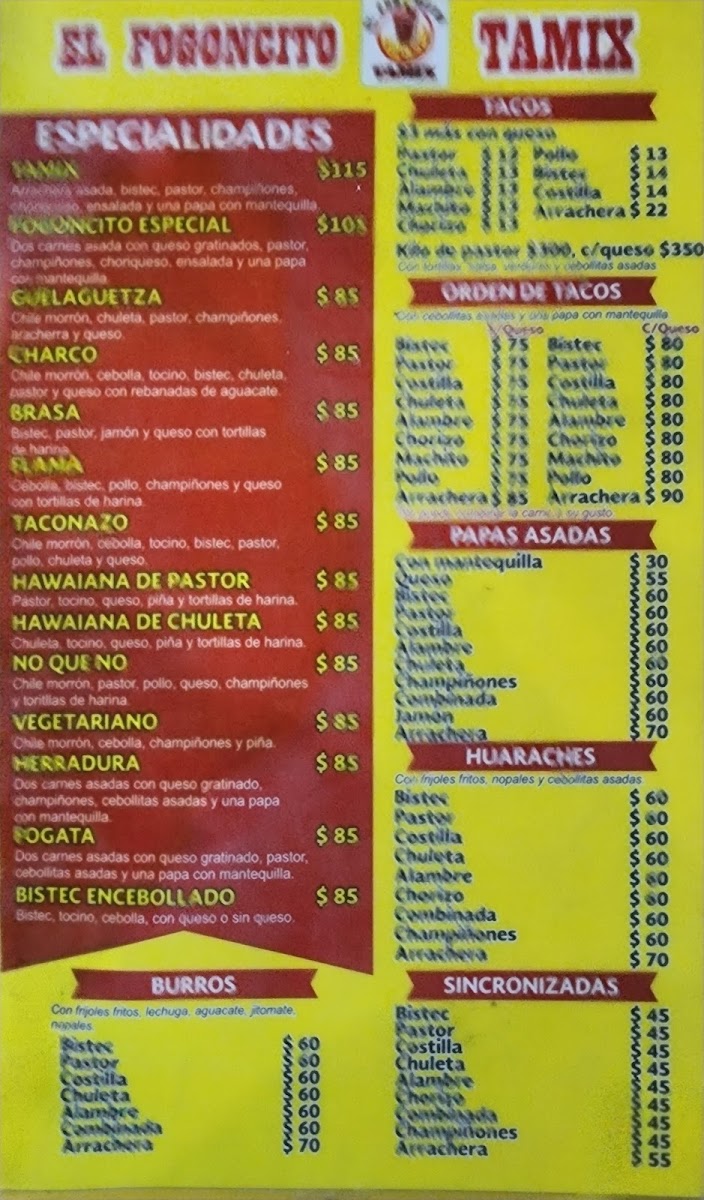 TAQUERIA TAMIX Photo Menu 4