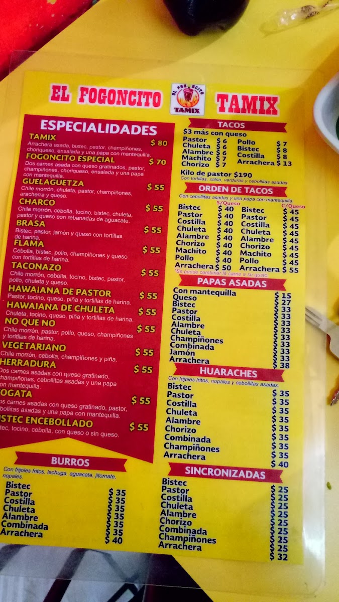 TAQUERIA TAMIX Photo Menu 7