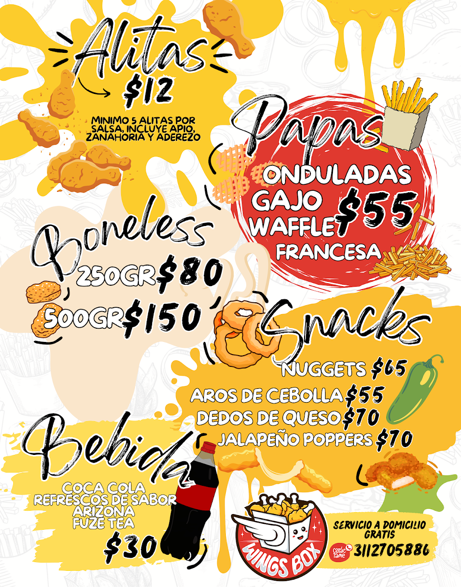 Wings box Xalisco Photo Menu 1