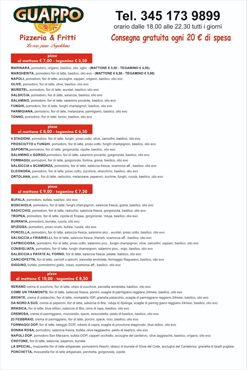 Guappo pizzeria Photo Menu 6